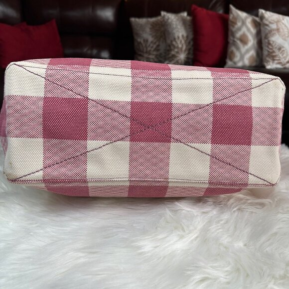 Coach Pink and Cream Checkered Tote - Picture 9 of 14